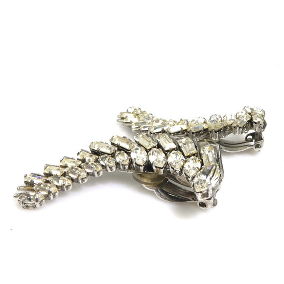 Yves Saint Laurent Saint Laurent earrings, metal and stone, silver, women's, ...